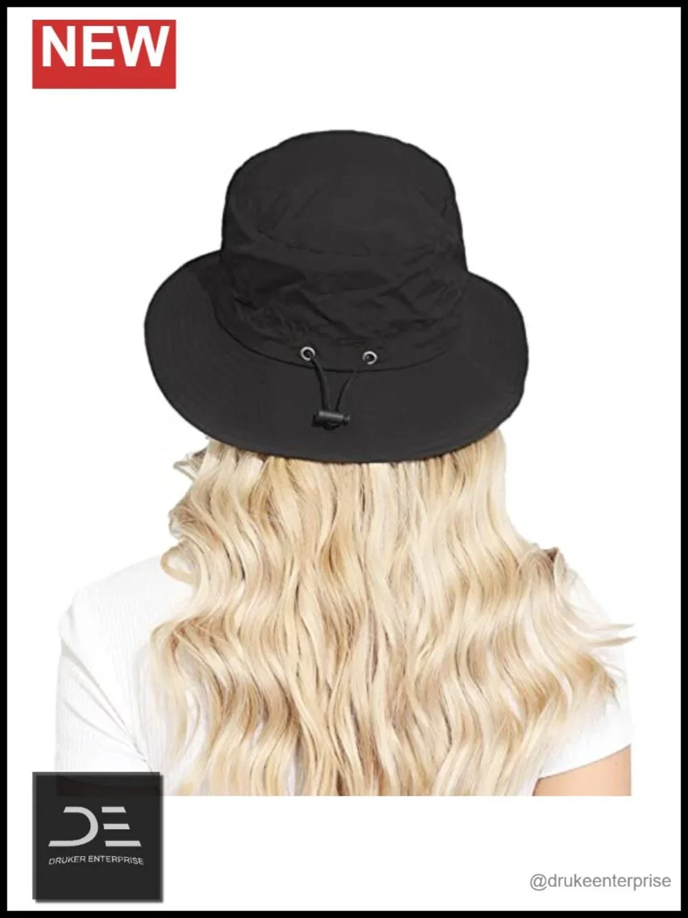 Packable Waterproof UV Protection Bucket Hat with Adjustable Chin Strap